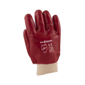 PVC Heavy Duty Knit Wrist Gloves 5cm (Rough Palm)