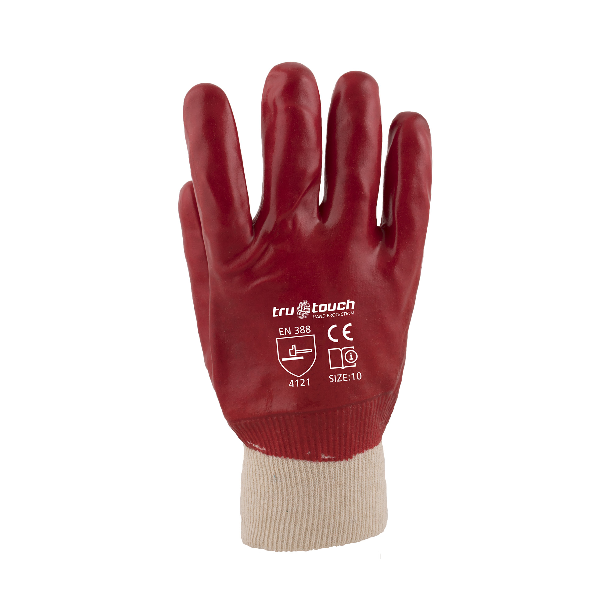 PVC Heavy Duty Knit Wrist Gloves 5cm (Rough Palm)