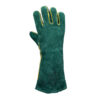 Leather Welders Gloves 20cm (Green Lined)