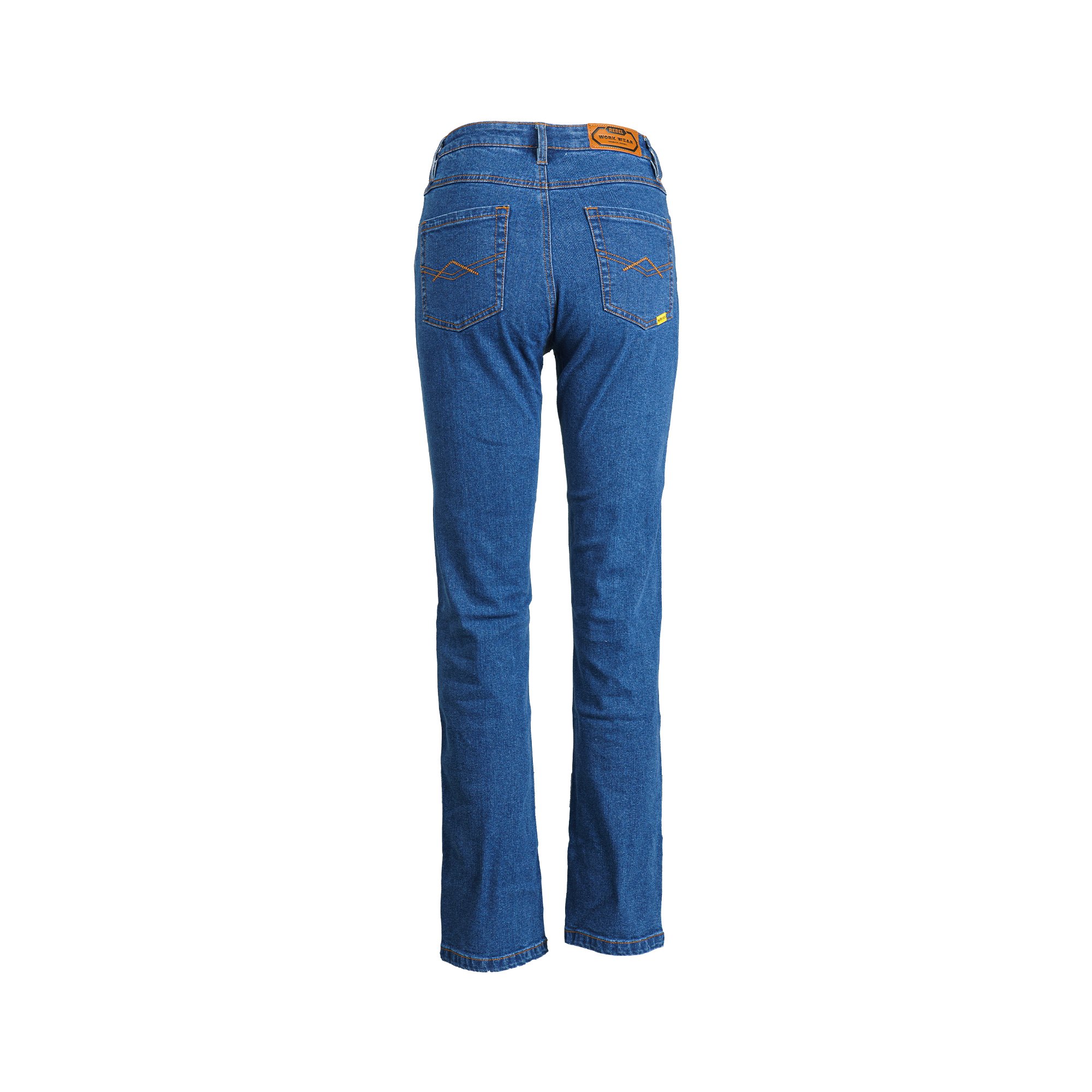 REBEL Ladies Workwear Jeans Mid Blue - Protekta Safety Gear