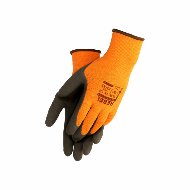 REBEL Tru Touch Orange Sandy Latex Cold Gloves - Image 4