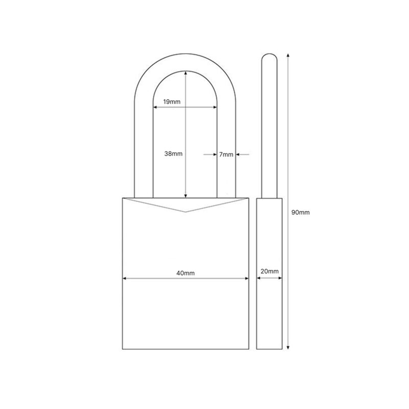 ABUS Safety Security Padlock 74/40 Red - Image 2