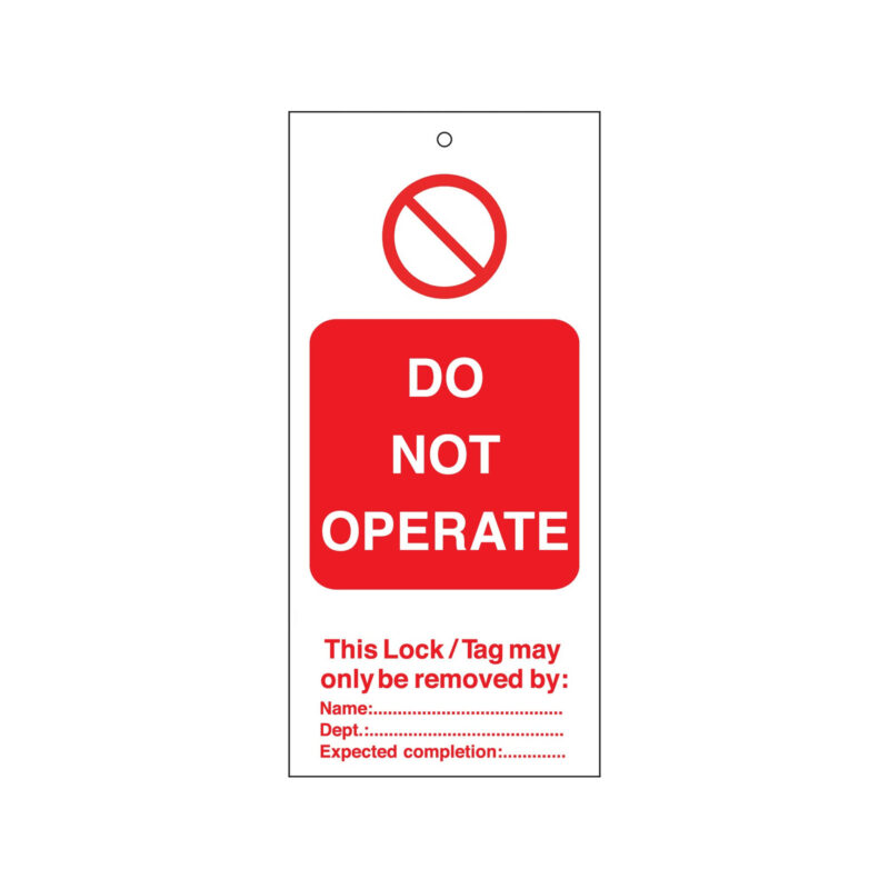 Brady® LOTO Do Not Operate Polyester Tag 50x110mm